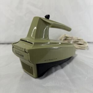 Vintage SUNBEAM MIXMASTER 3-speed Electric Hand Mixer HM-N Olive Green Working